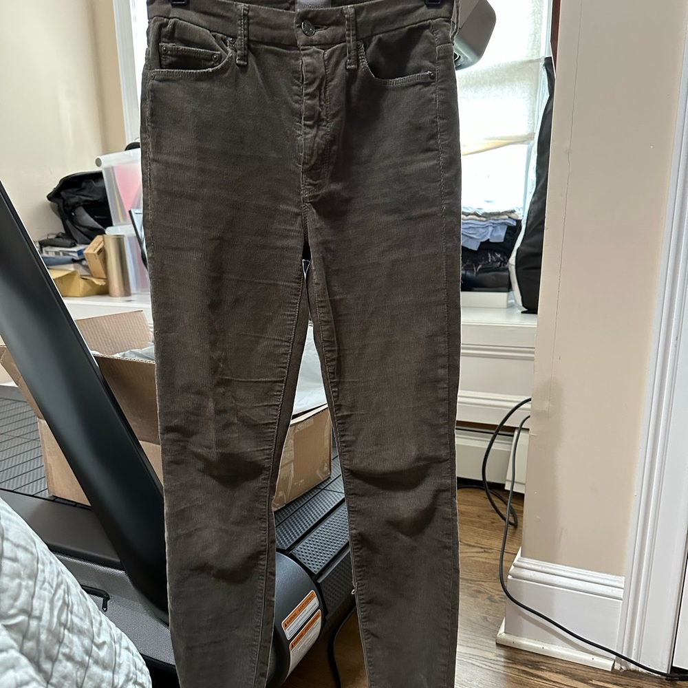 MOTHER High Rise Jeans in Dark Brown